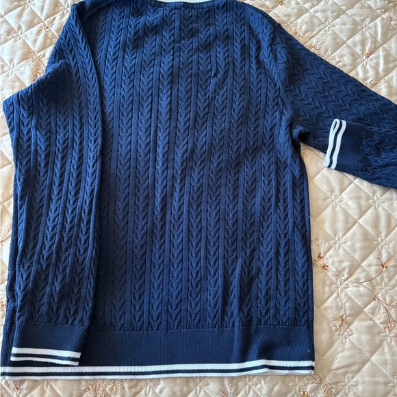 Tommy Hilfiger Dark Blue Crewneck Sweater 100% Cotton - Picture 3 of 6